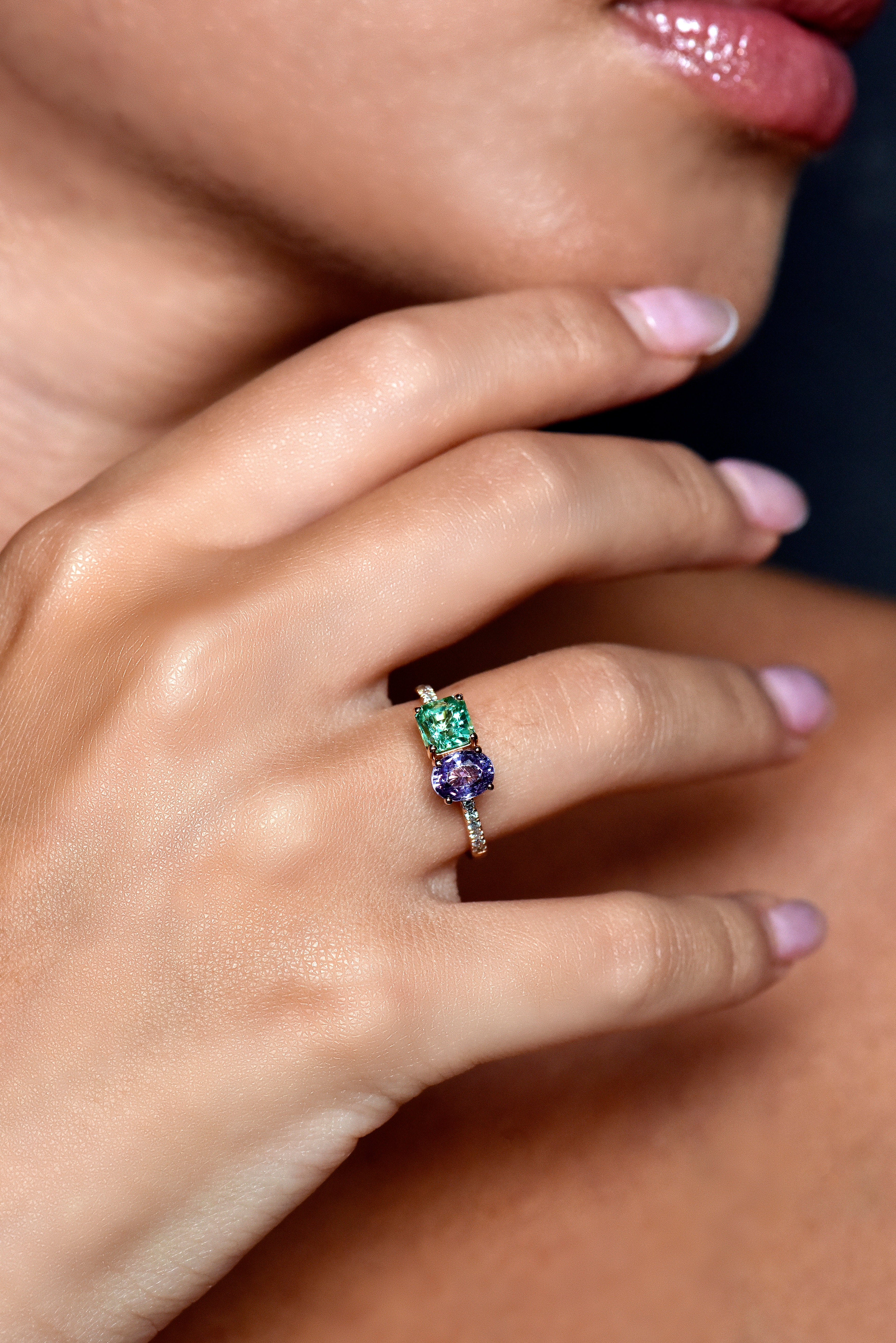 Tourmaline & Spinel Ring