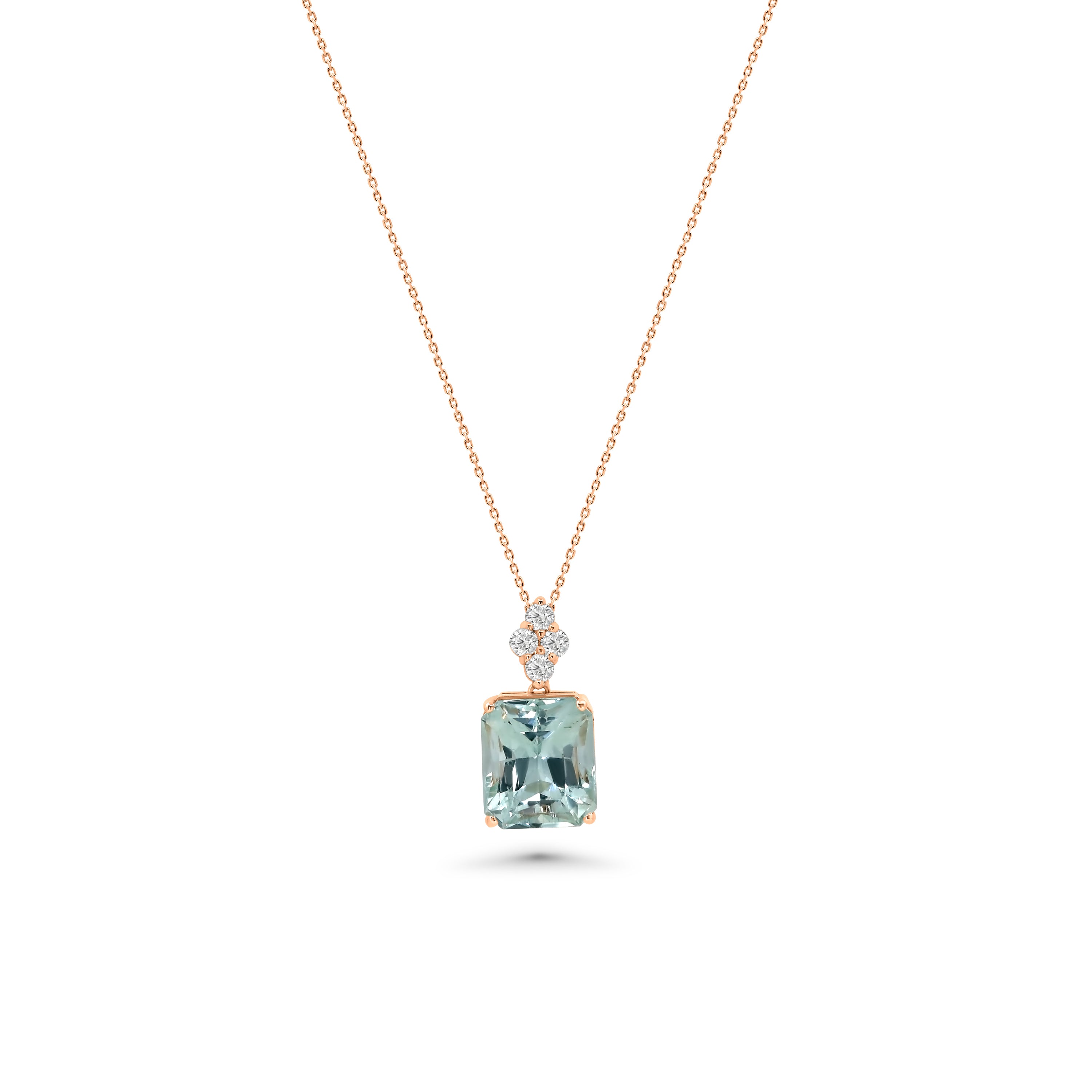 Aquamarine & Diamonds Pendant