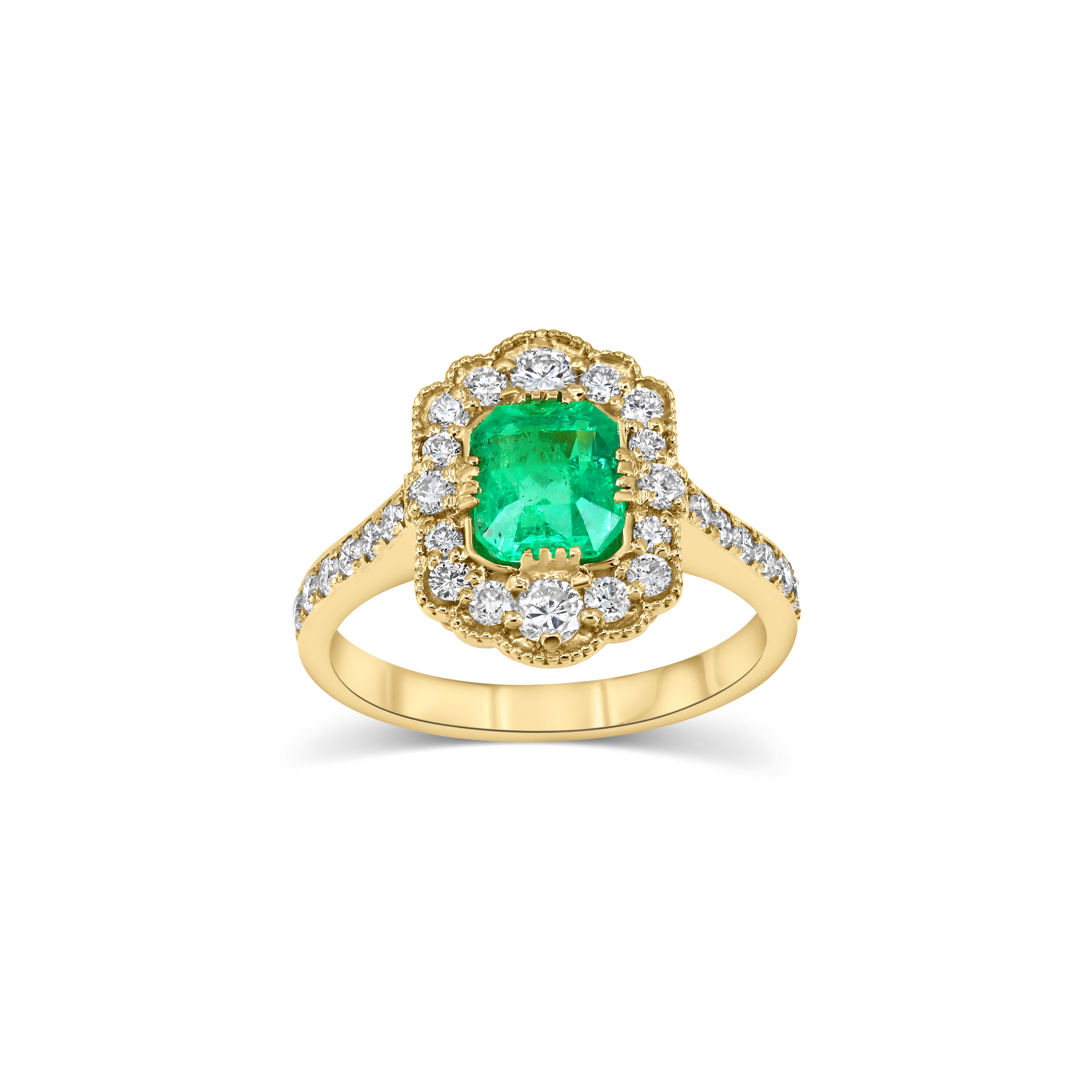 Emerald & Diamonds Ring