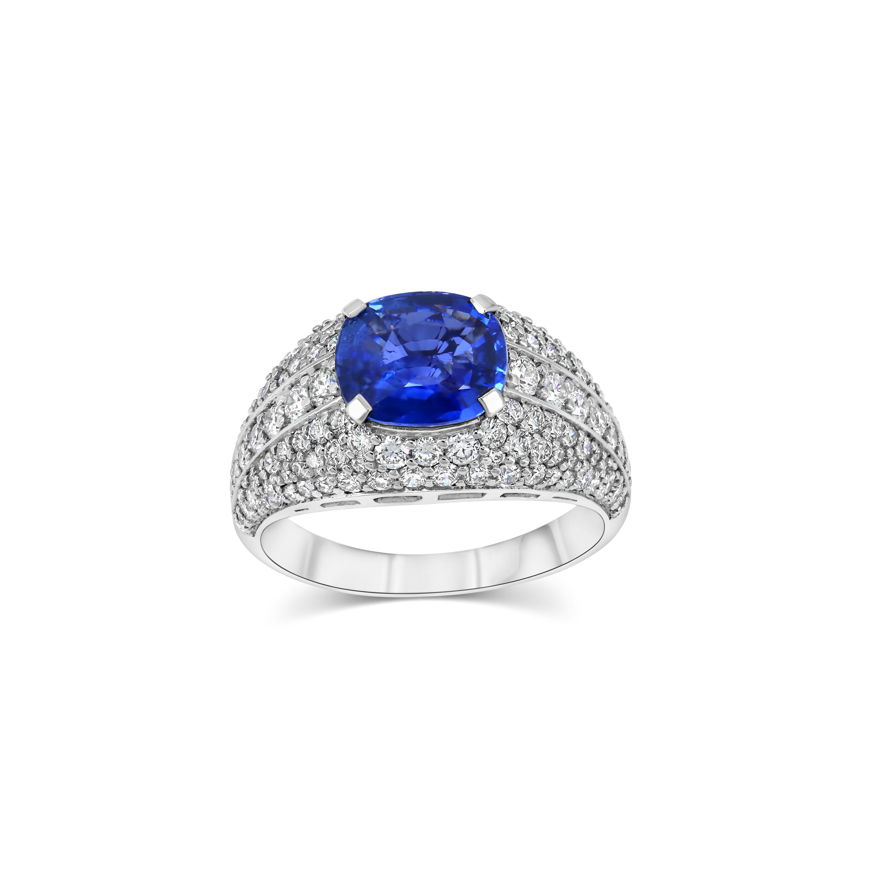 Blue Sapphire Bombe Ring