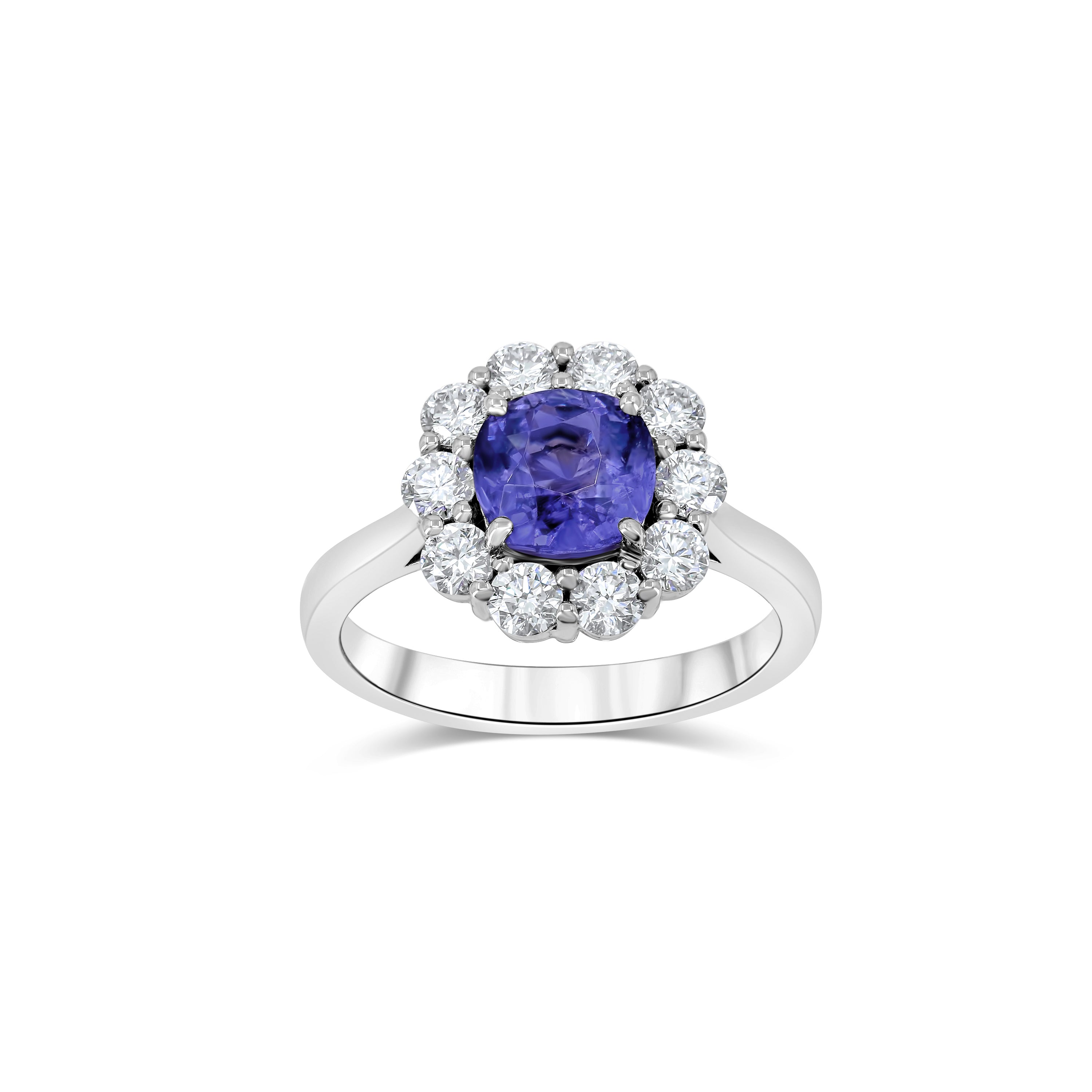 Purple Spinel & Diamonds Ring